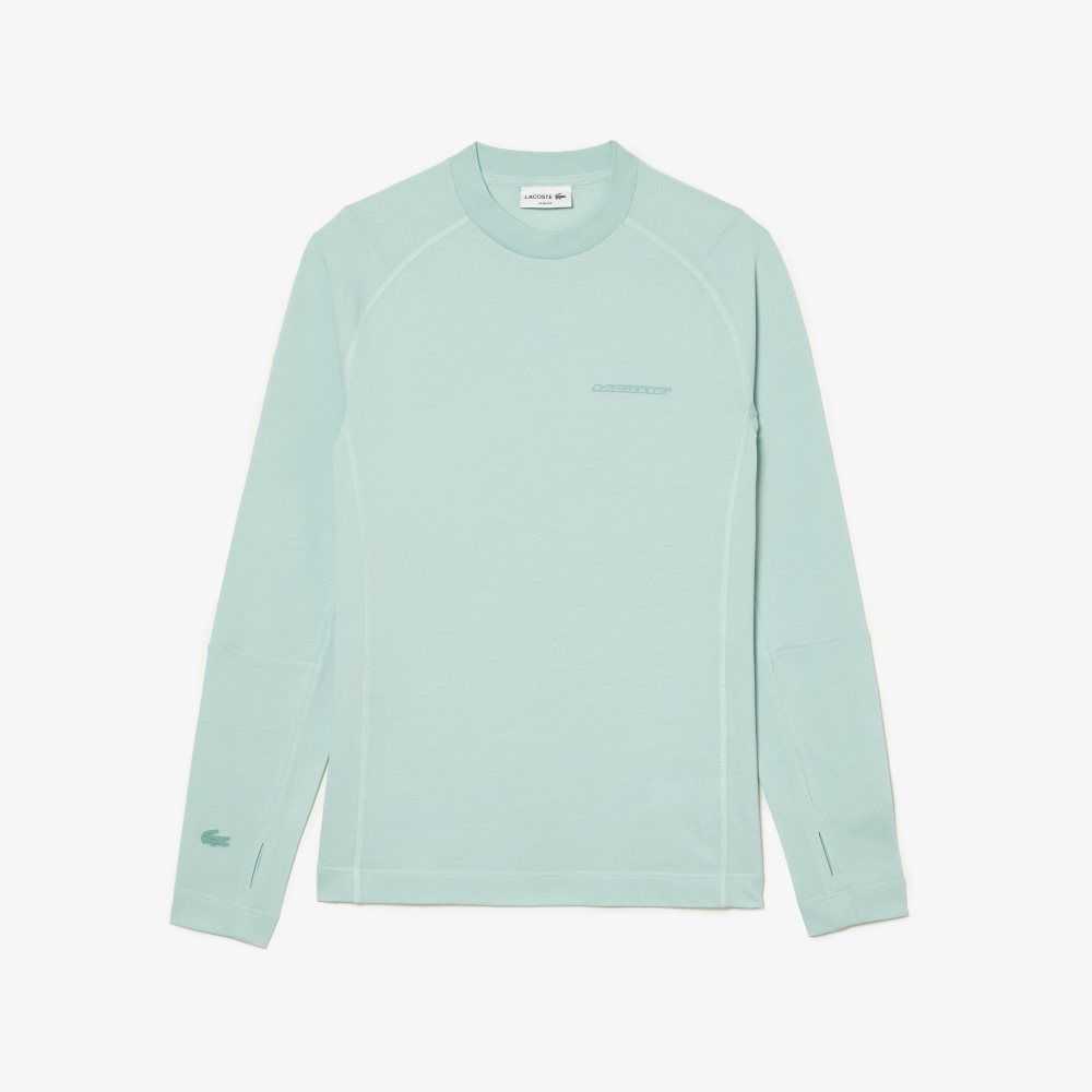 Lacoste Long Sleeve Organic Cotton Slim Fit T-Shirt Mint | QMB-175486