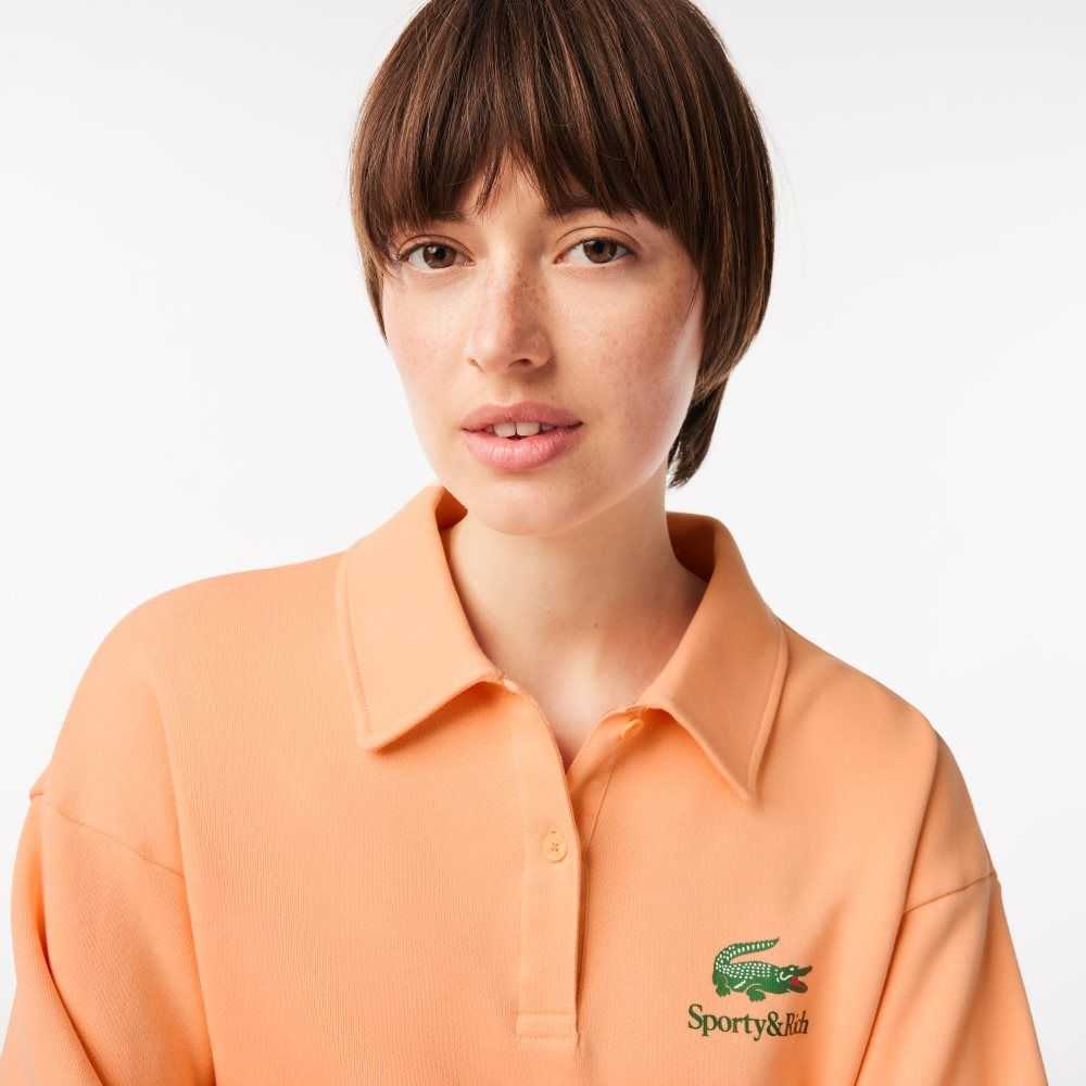 Lacoste Long Sleeve x Sporty & Rich Polo Light Orange | EJN-905168