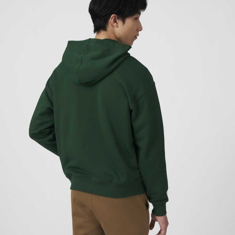 Lacoste Loose Fit Branded Monogram Hooded Sweatshirt Green | SLR-654170