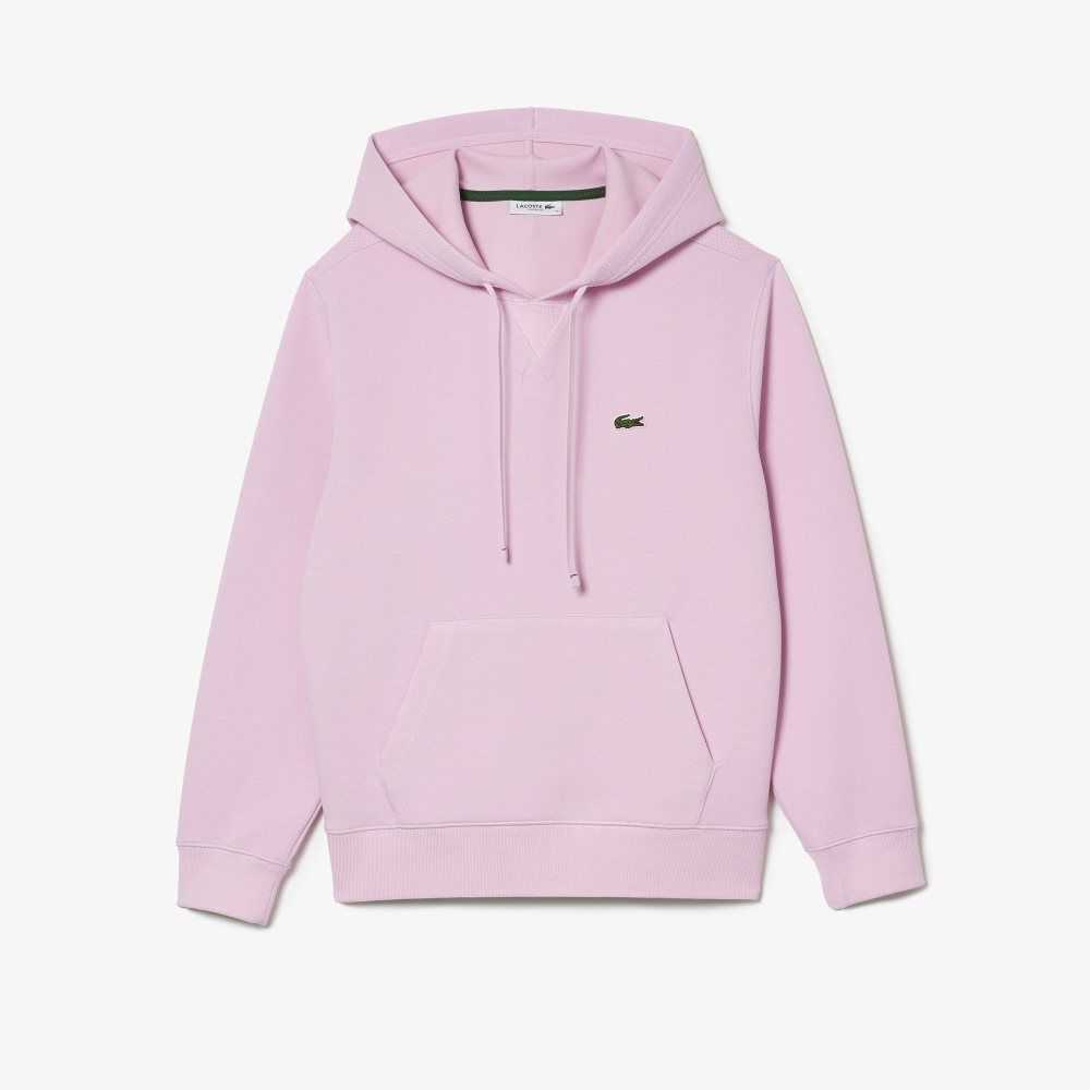 Lacoste Loose Fit Hooded Cotton Blend Sweatshirt Pink | FNO-503817