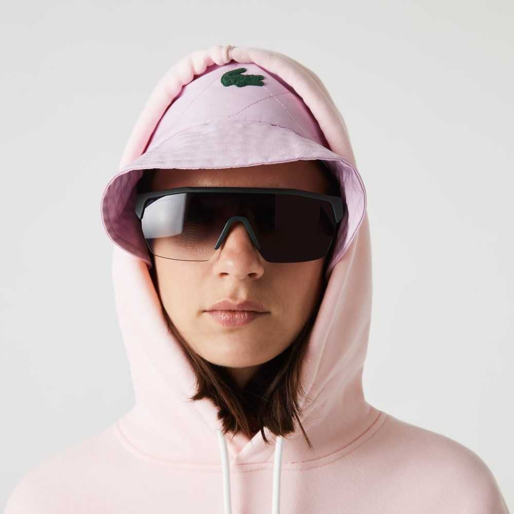 Lacoste Loose Fit Hooded Organic Cotton Sweatshirt Light Pink | HVY-764321