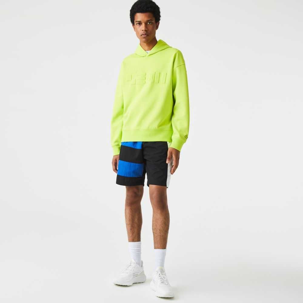 Lacoste Loose Fit Hooded Sweatshirt Yellow | KXQ-895034