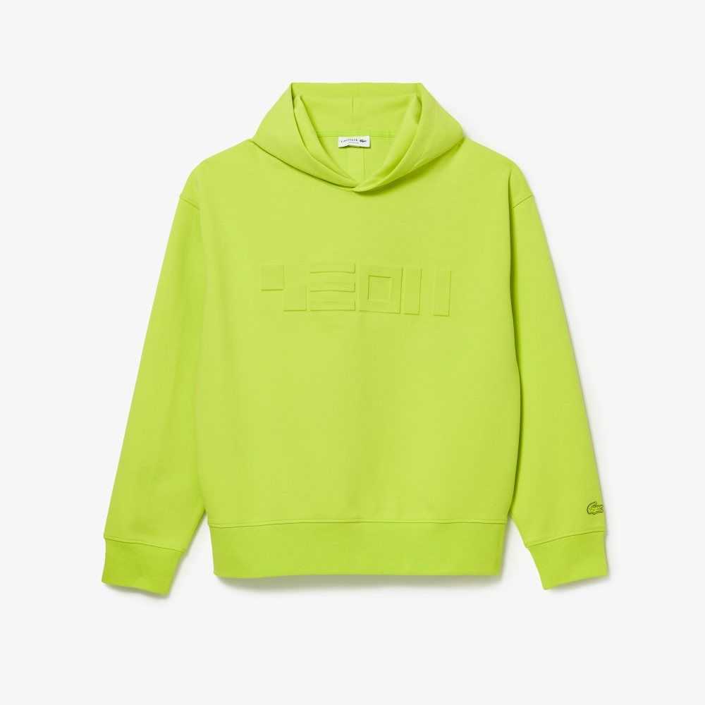 Lacoste Loose Fit Hooded Sweatshirt Yellow | KXQ-895034