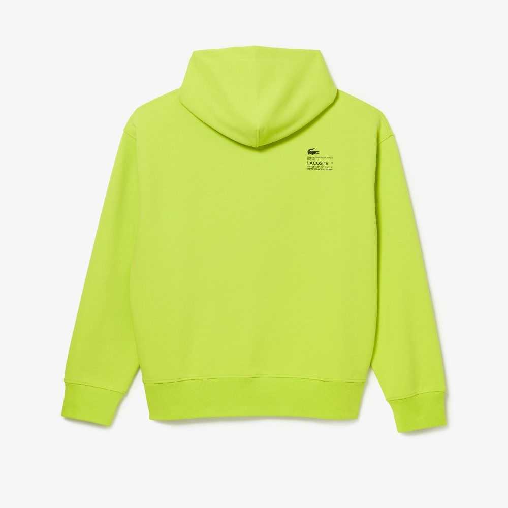 Lacoste Loose Fit Hooded Sweatshirt Yellow | KXQ-895034