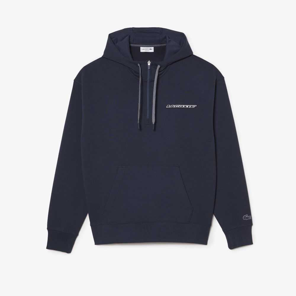 Lacoste Loose Fit Hoodie Blue | KDN-365014