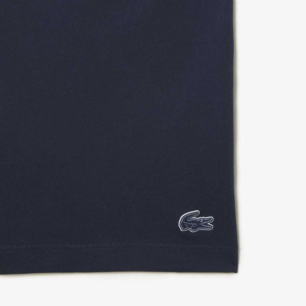 Lacoste Loose Fit Organic Cotton Pique T-Shirt Blue | CFB-184096