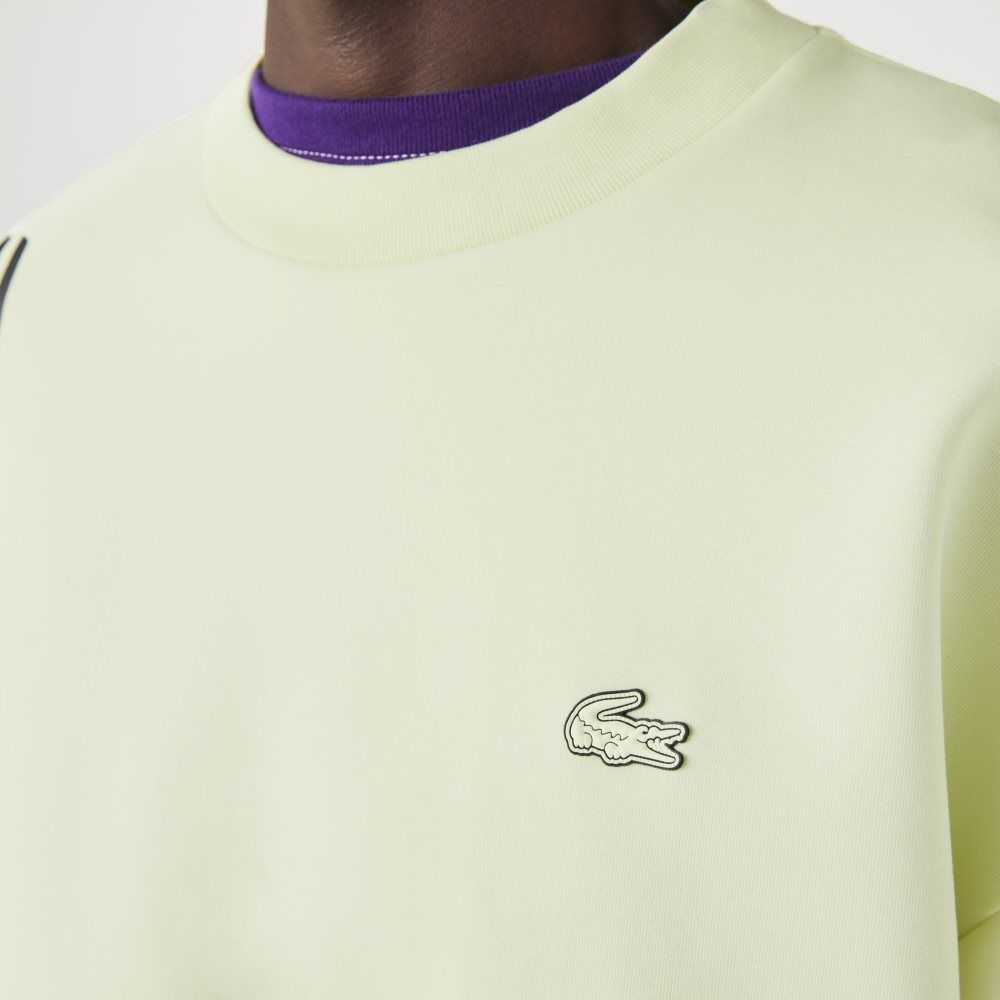 Lacoste Loose Fit Pique Sweatshirt Yellow | NYZ-325079