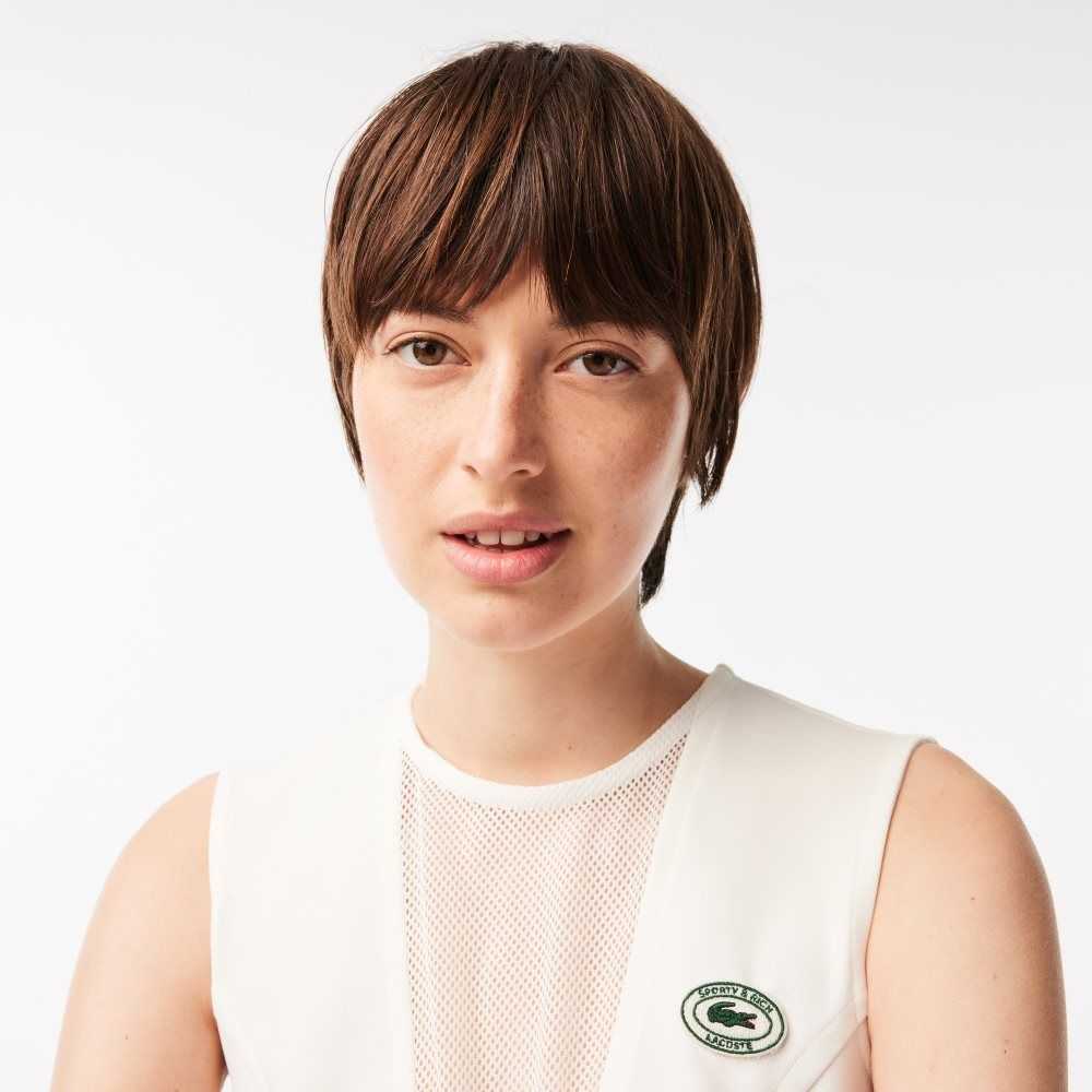 Lacoste Low-cut x Sporty & Rich Tennis Dress White | NFY-243570