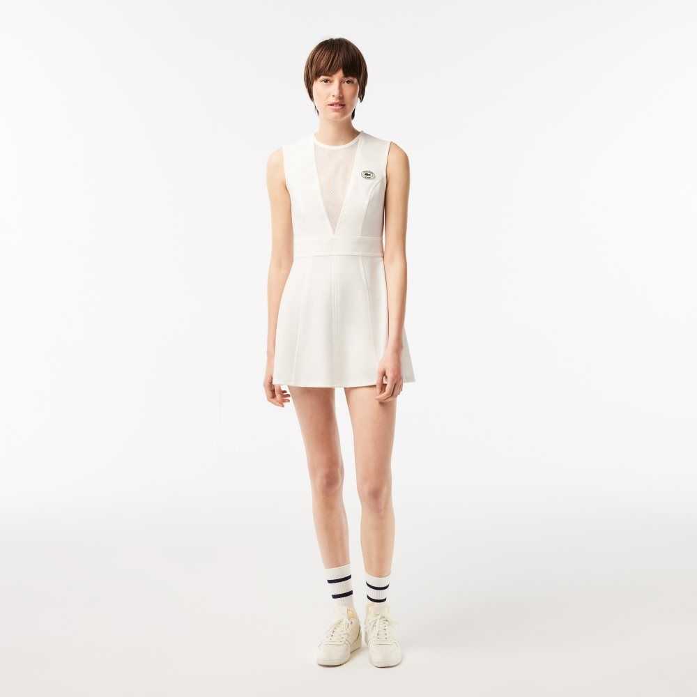 Lacoste Low-cut x Sporty & Rich Tennis Dress White | NFY-243570