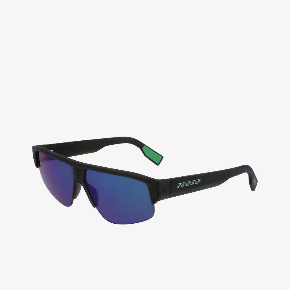 Lacoste Mask Active Sunglasses Matte Grey | MHA-347629