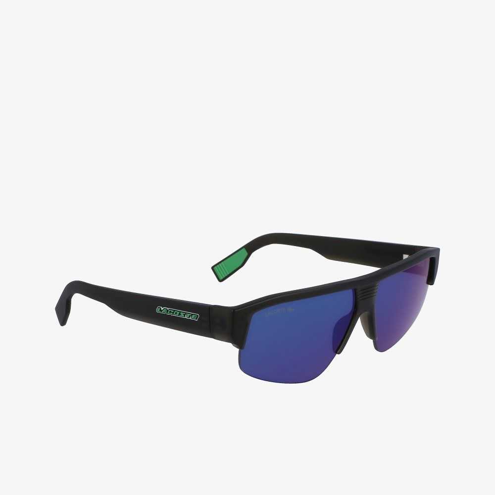 Lacoste Mask Active Sunglasses Matte Grey | MHA-347629