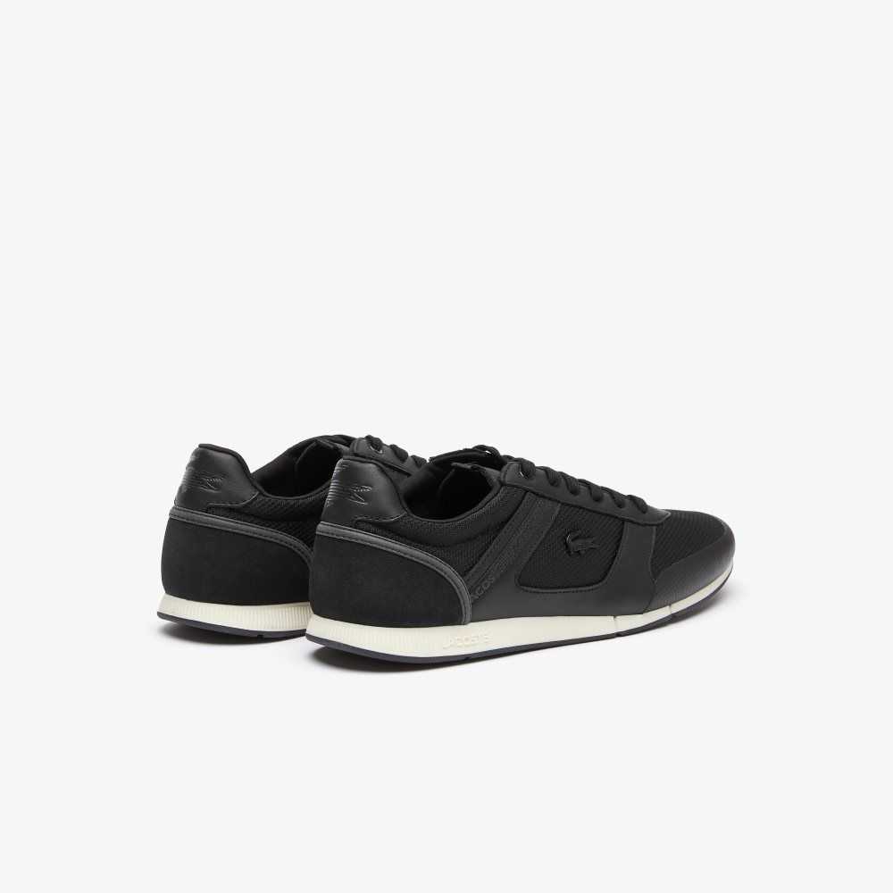 Lacoste Menerva Leather Sneakers Black/White | YWZ-536418