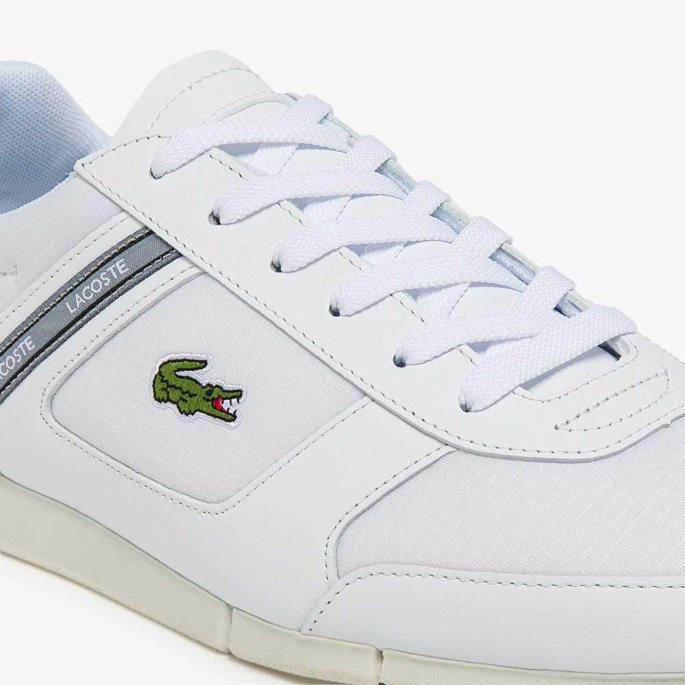 Lacoste Menerva Sport Leather Accent Sneakers White / Red | MHU-937102