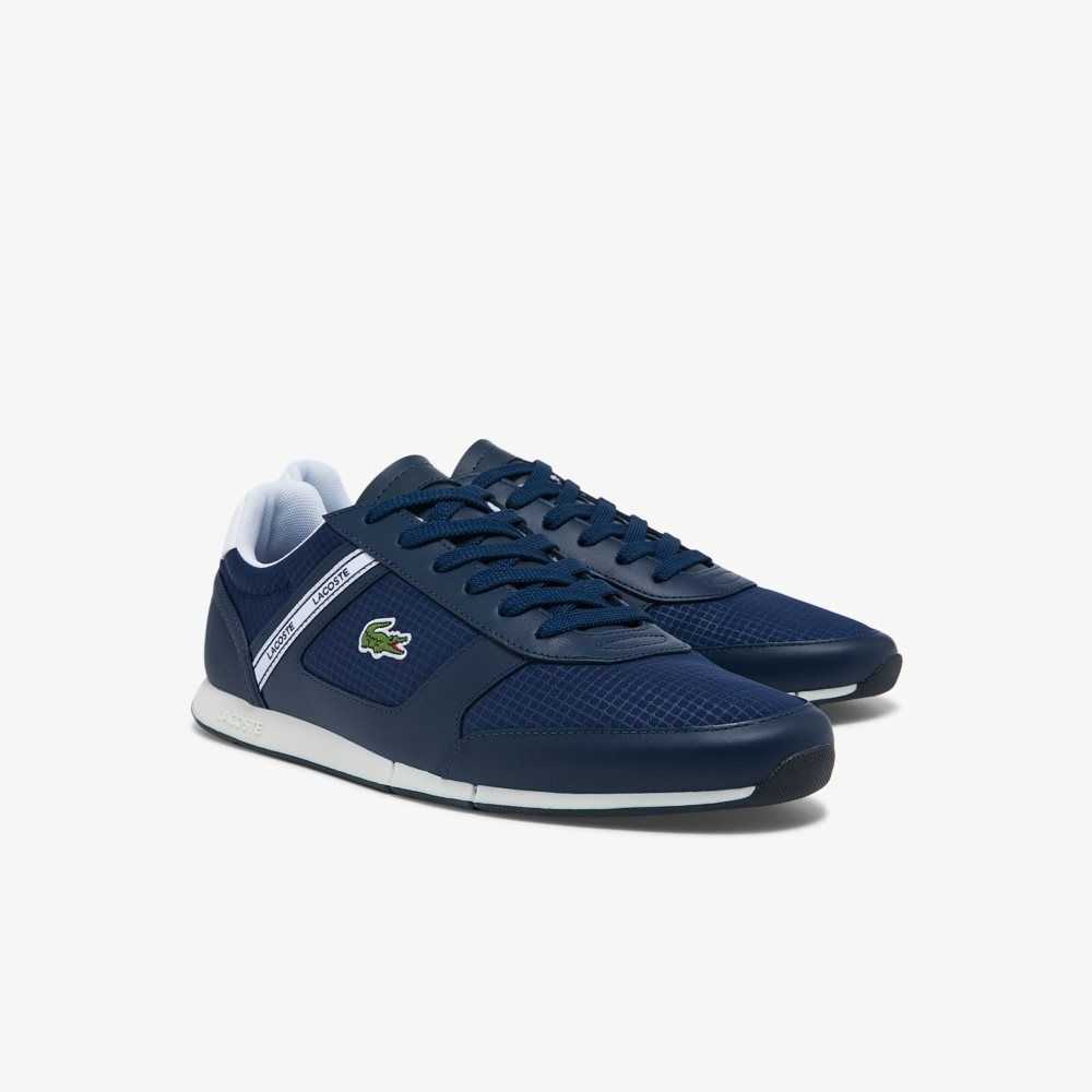 Lacoste Menerva Sport Leather Sneakers Nvy/Wht | RJF-623175