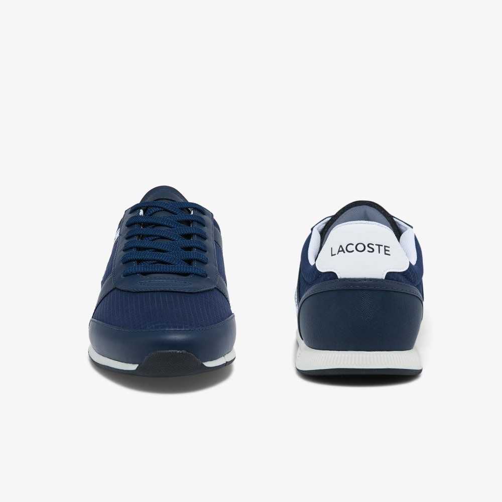 Lacoste Menerva Sport Leather Sneakers Nvy/Wht | RJF-623175