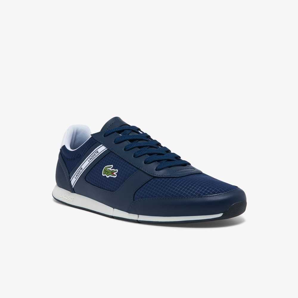 Lacoste Menerva Sport Leather Sneakers Nvy/Wht | RJF-623175