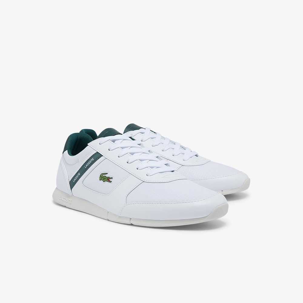 Lacoste Menerva Sport Leather Sneakers White/Dark Green | PMO-704923