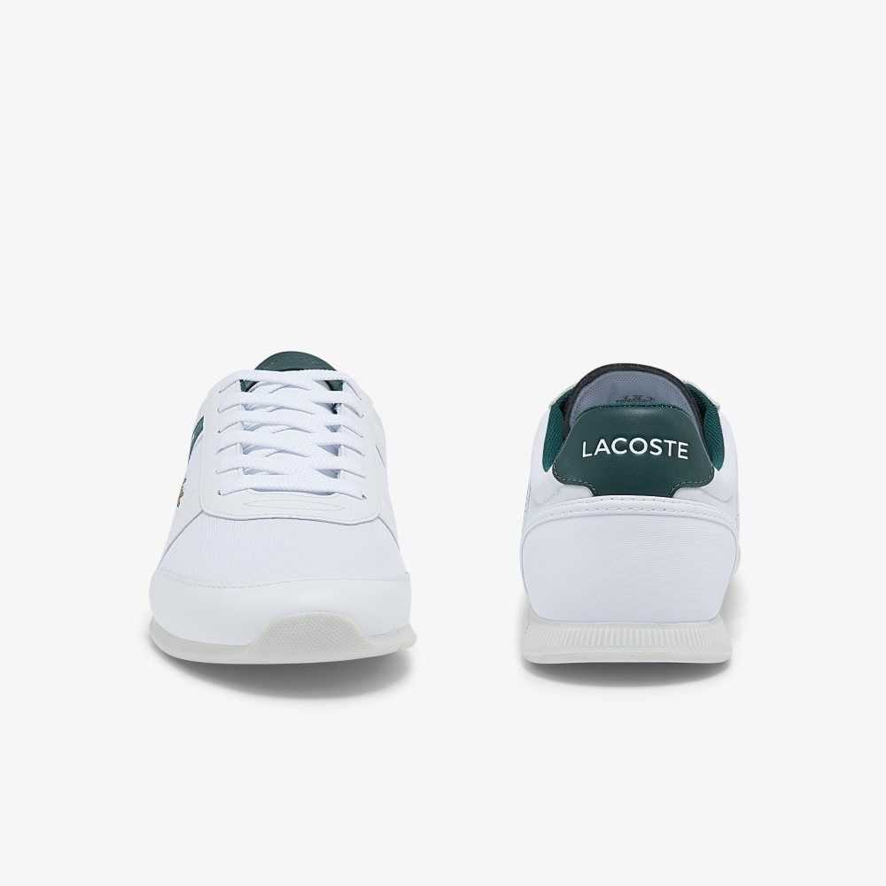 Lacoste Menerva Sport Leather Sneakers White/Dark Green | PMO-704923