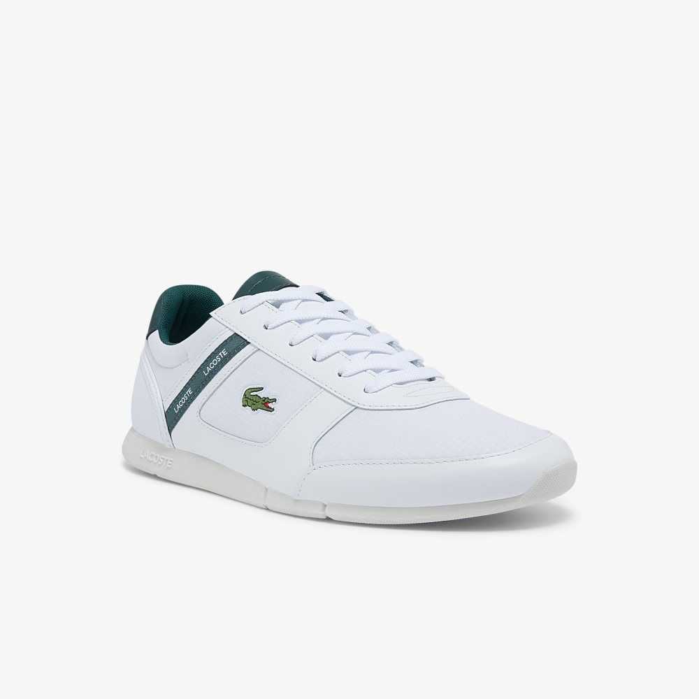 Lacoste Menerva Sport Leather Sneakers White/Dark Green | PMO-704923