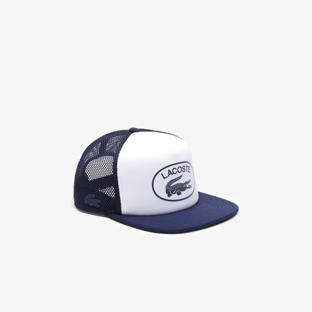 Lacoste Mesh And Neoprene Cap Navy Blue / White | JDM-592706