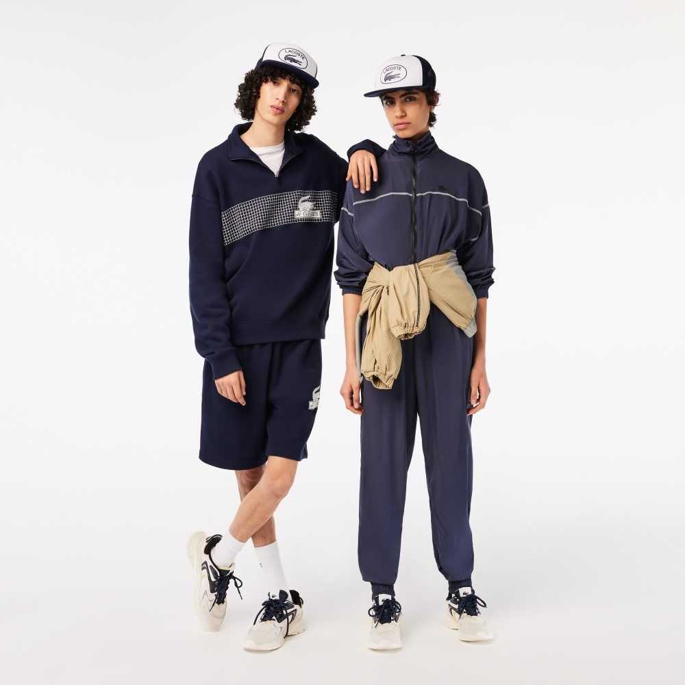 Lacoste Mesh And Neoprene Cap Navy Blue / White | JDM-592706