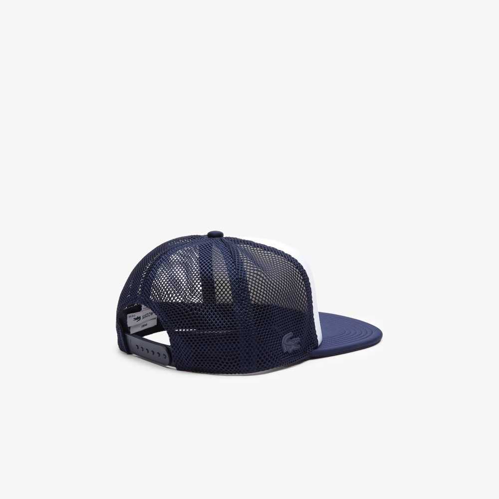 Lacoste Mesh And Neoprene Cap Navy Blue / White | JDM-592706