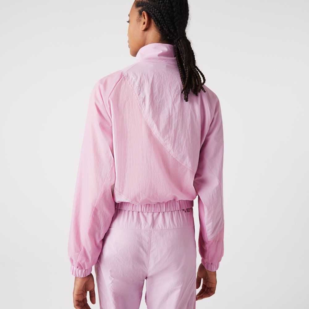 Lacoste Mesh Lined Nylon Jacket Pink | MPL-329857