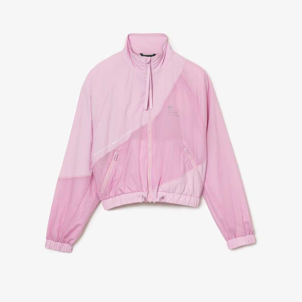 Lacoste Mesh Lined Nylon Jacket Pink | MPL-329857