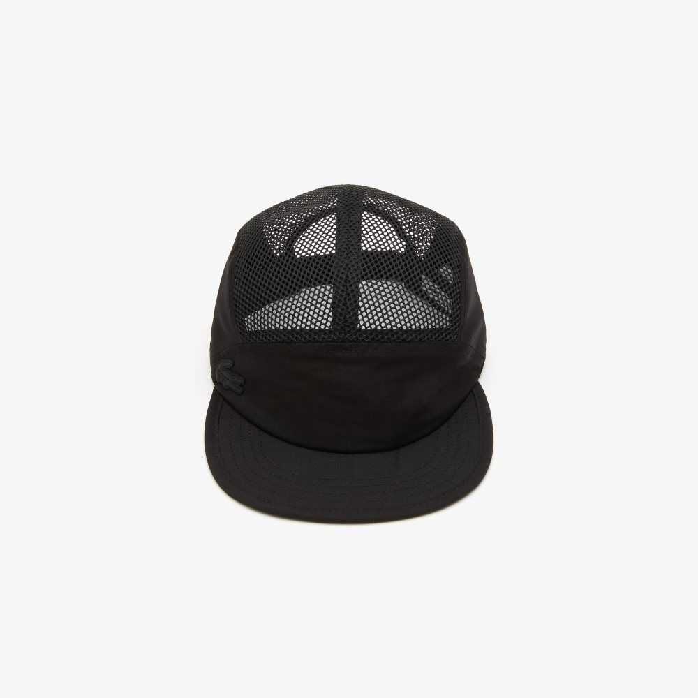 Lacoste Mesh Panel Soft Visor Black | FMQ-253679