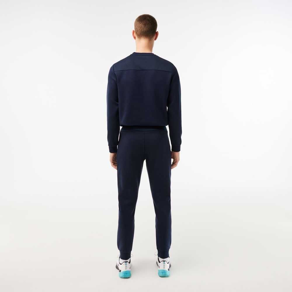 Lacoste Mesh Panels Trackpants Navy Blue | OTF-054632