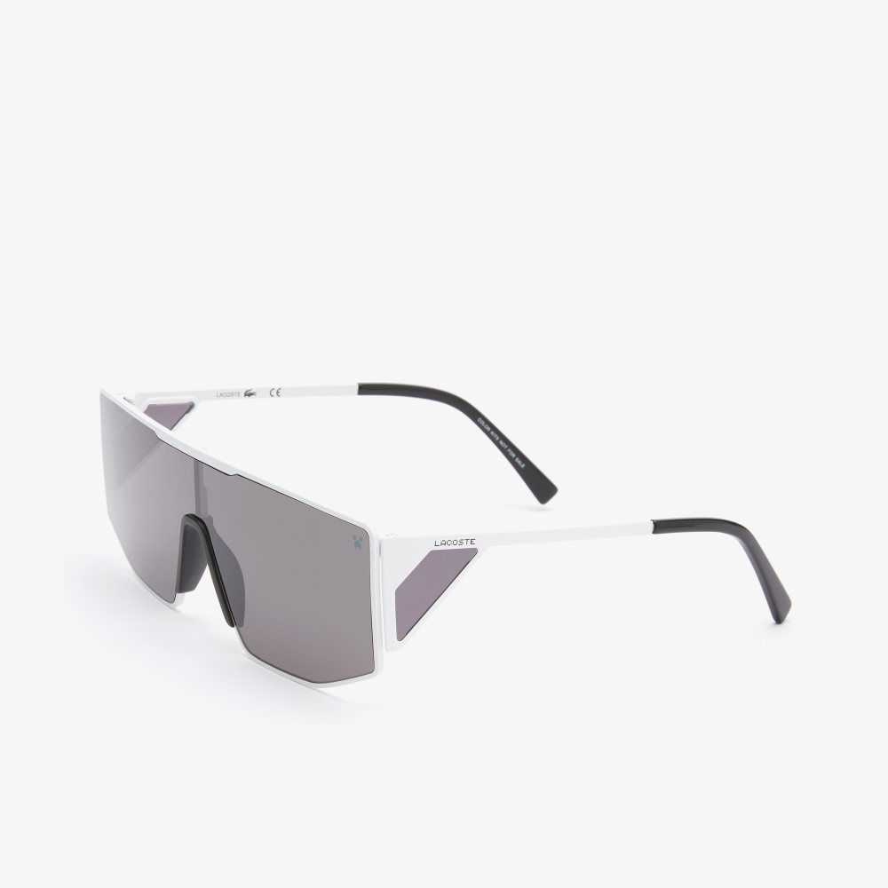 Lacoste Metal Shield x Minecraft Sunglasses Matte White | RWF-028179