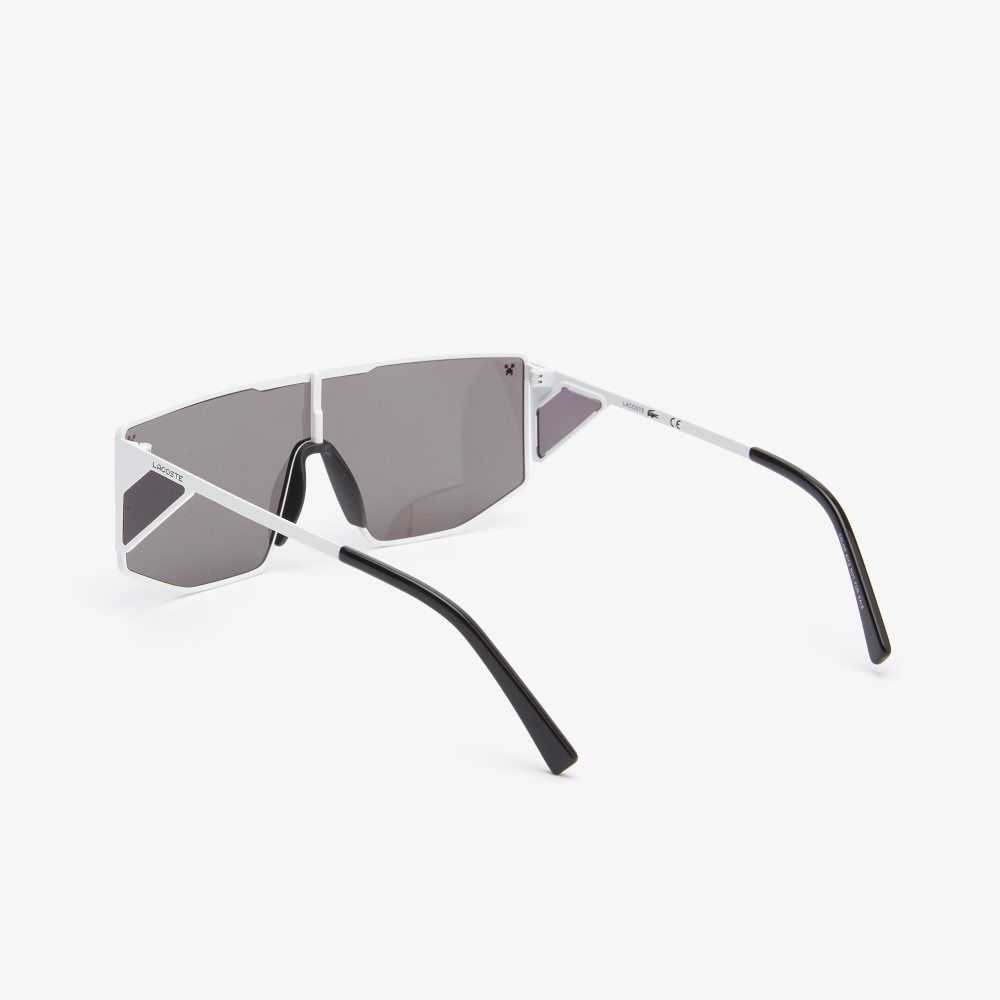 Lacoste Metal Shield x Minecraft Sunglasses Matte White | RWF-028179