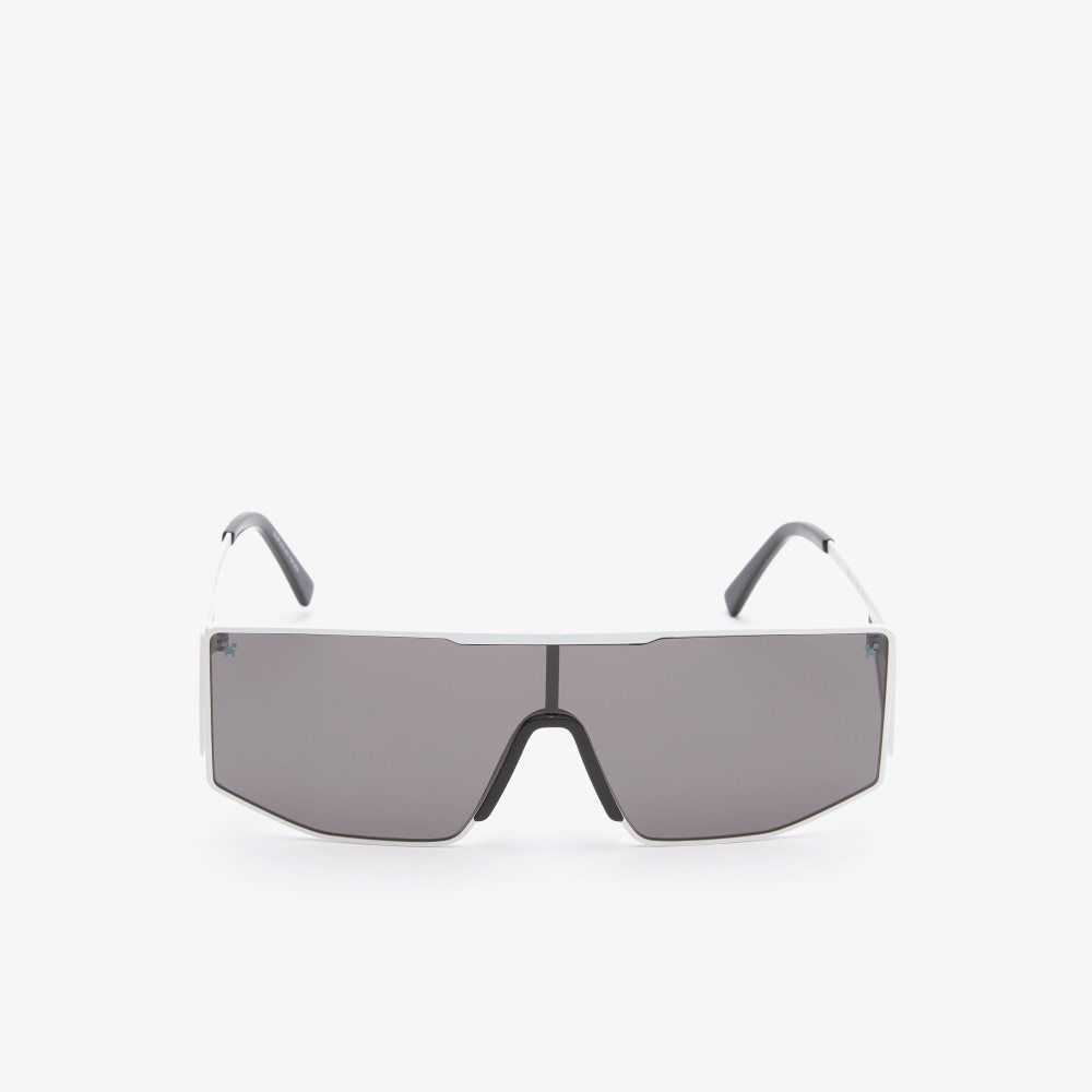 Lacoste Metal Shield x Minecraft Sunglasses Matte White | RWF-028179