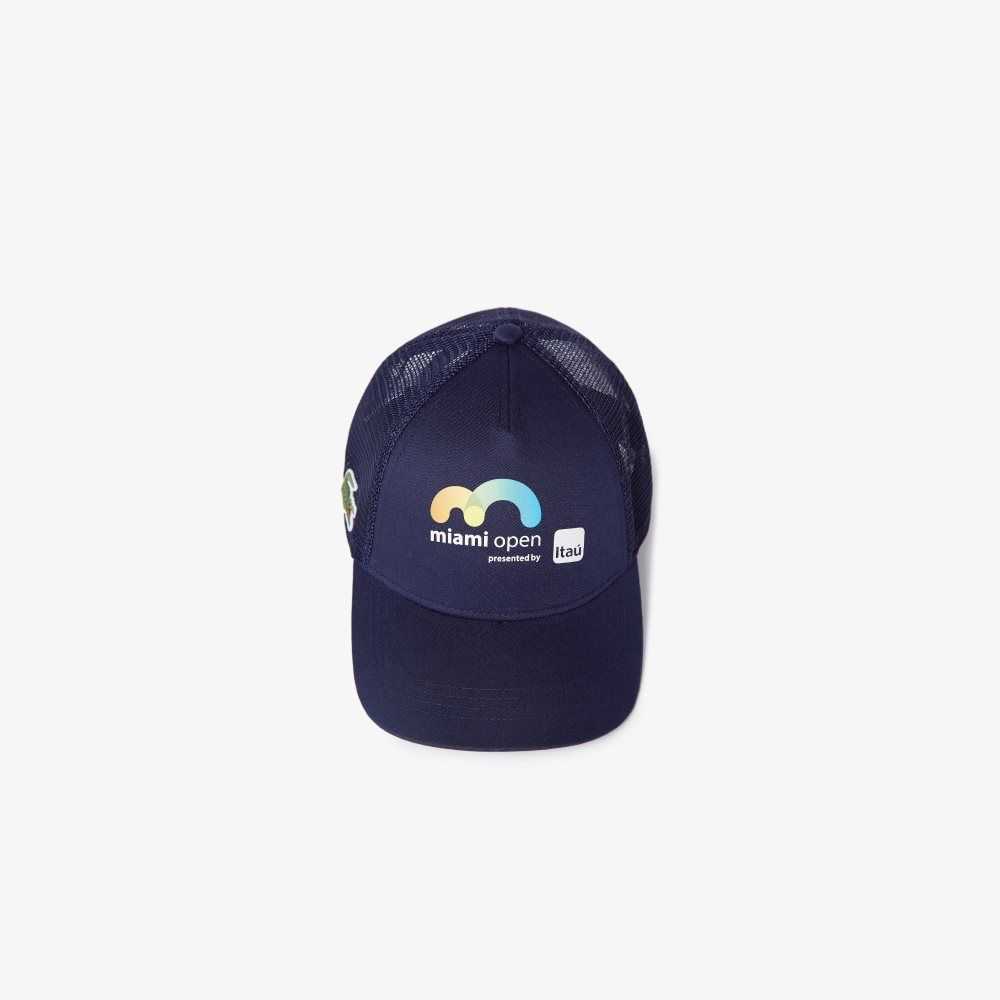 Lacoste Miami Open Hat Navy Blue | NTY-054172