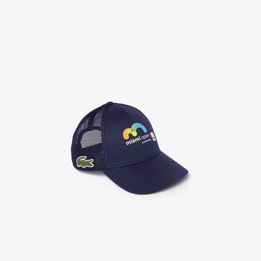 Lacoste Miami Open Hat Navy Blue | NTY-054172