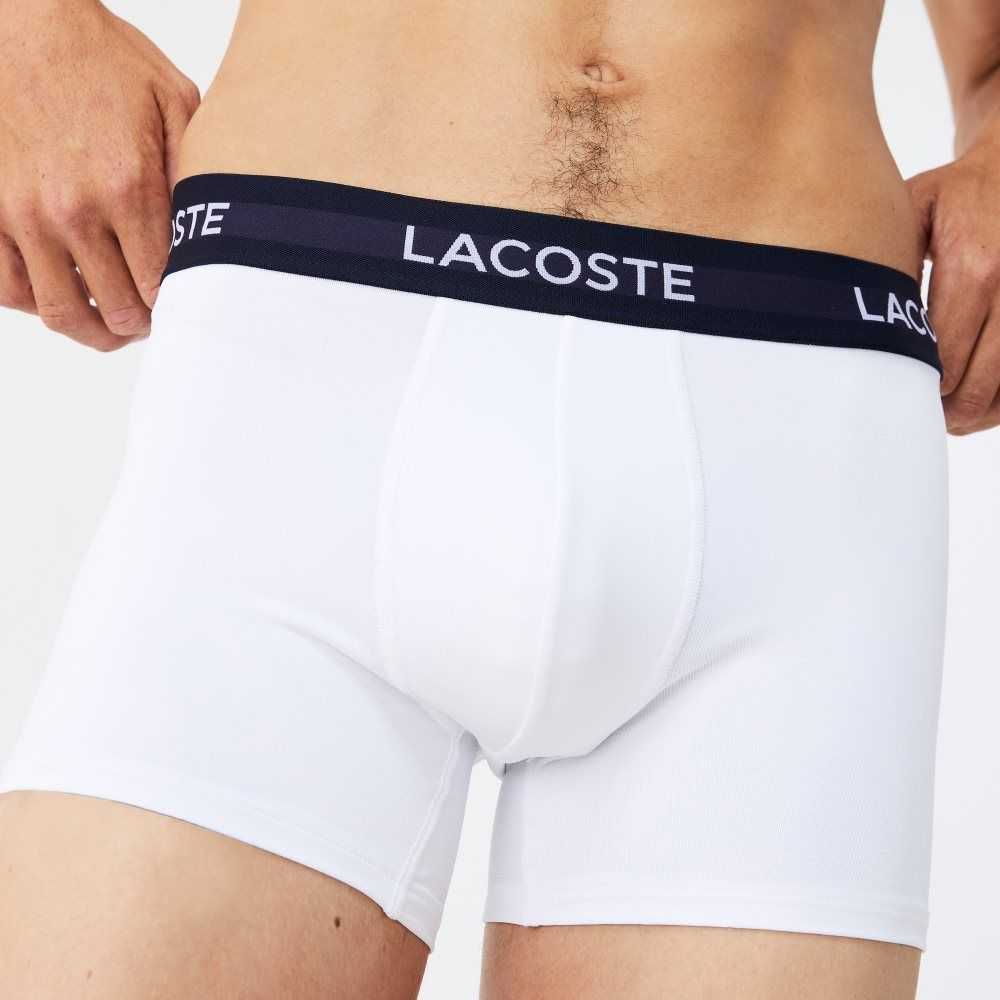 Lacoste Microfiber Trunk 3-Pack Navy Blue / White / Red | AFH-659048