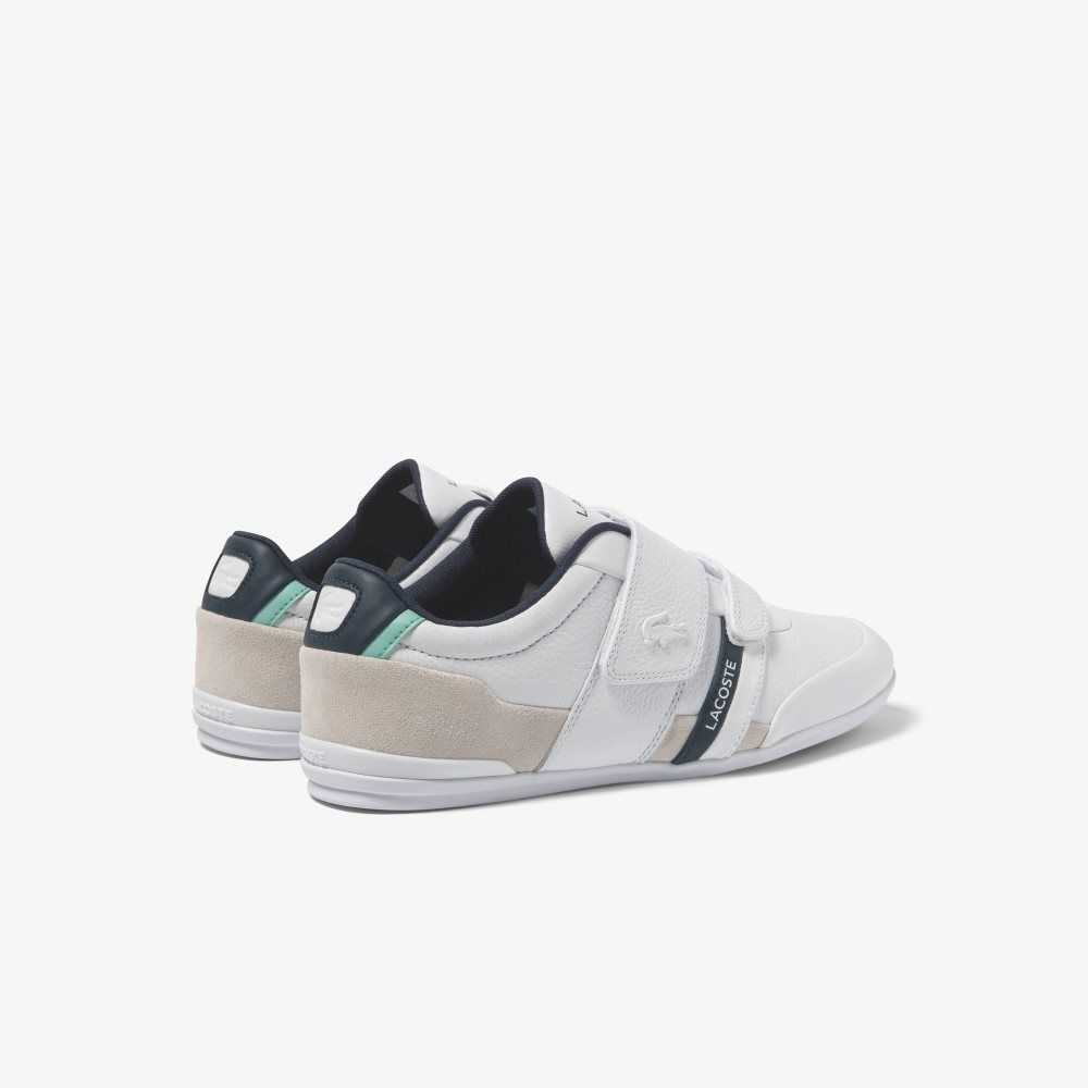 Lacoste Misano Strap Leather Sneakers White / Navy | TVN-734068