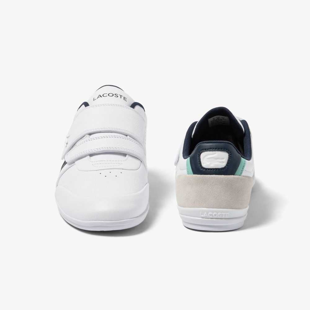 Lacoste Misano Strap Leather Sneakers White / Navy | TVN-734068