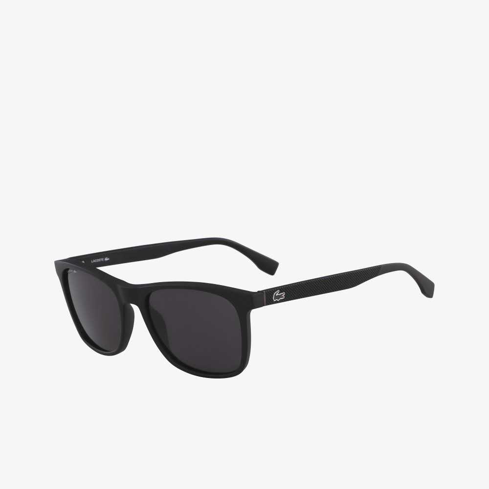 Lacoste Modified Rectangle L.12.12 Premium Sunglasses Black/Blue | LXB-120983