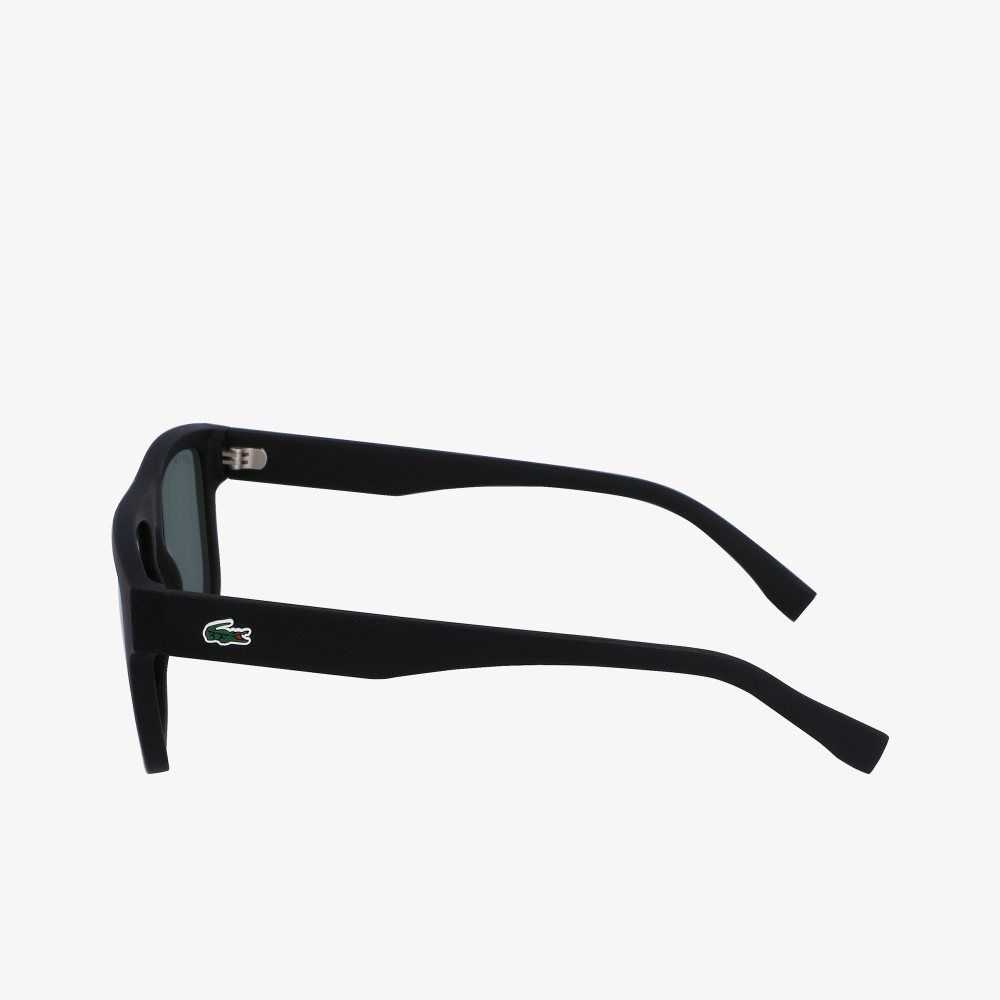 Lacoste Modified Rectangle Plant Based Resin L.12.12 Sunglasses Black/Blue | VUI-198267