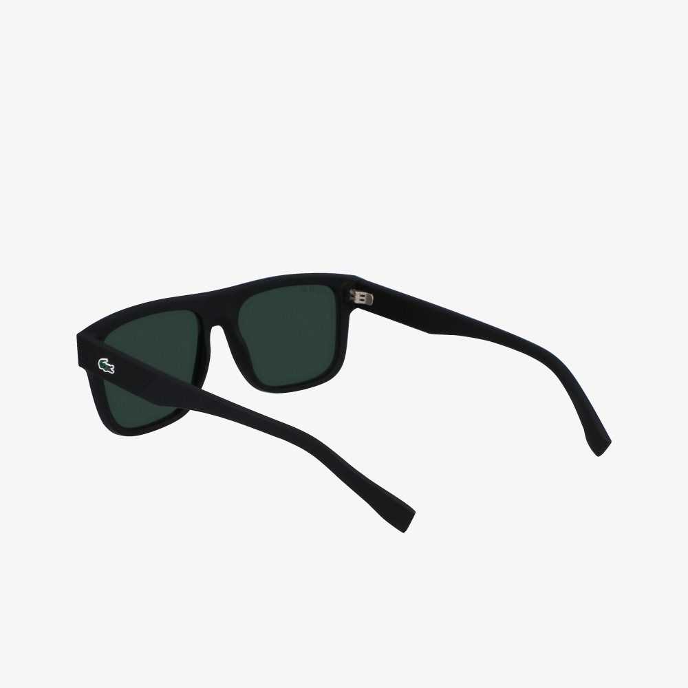 Lacoste Modified Rectangle Plant Based Resin L.12.12 Sunglasses Black/Blue | VUI-198267