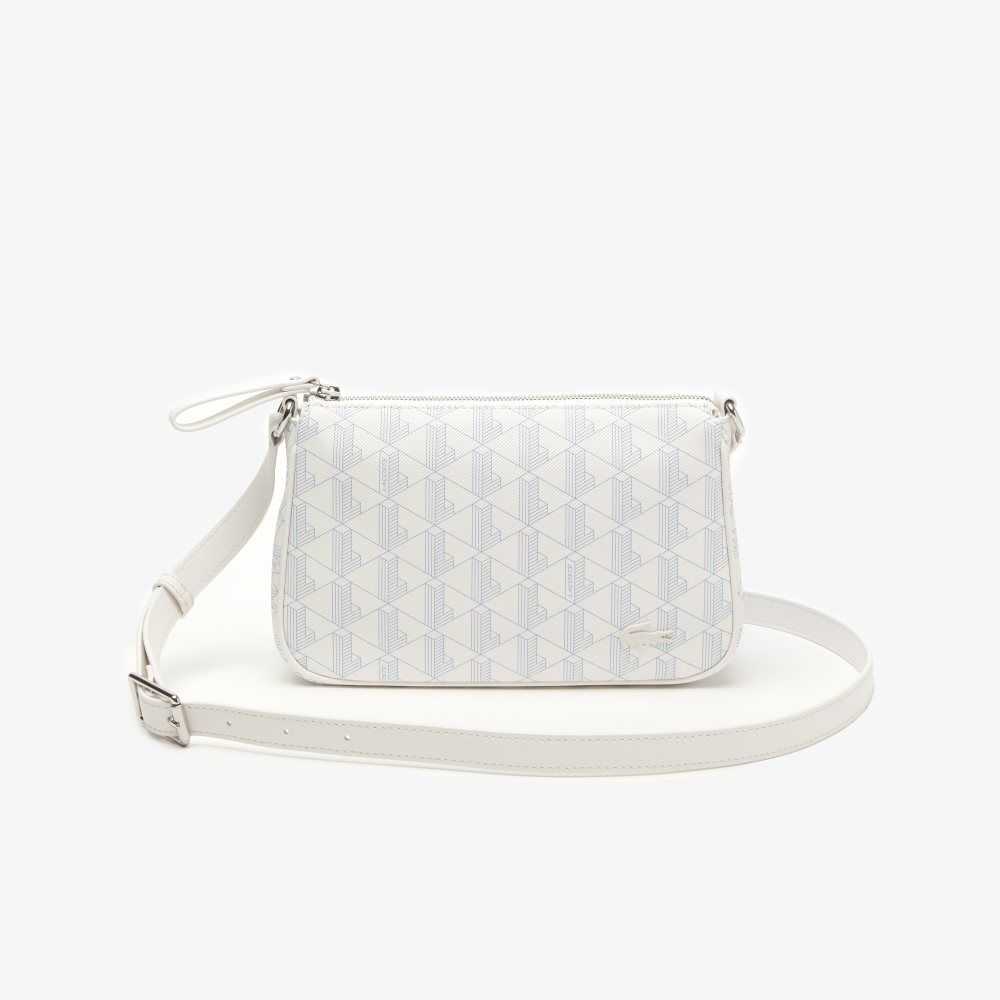 Lacoste Monogram Print Crossbody Bag Mono Farine Panorama | PEH-634952