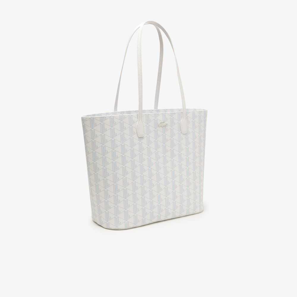 Lacoste Monogram Print Tote Mono Farine Panorama | QTX-614297