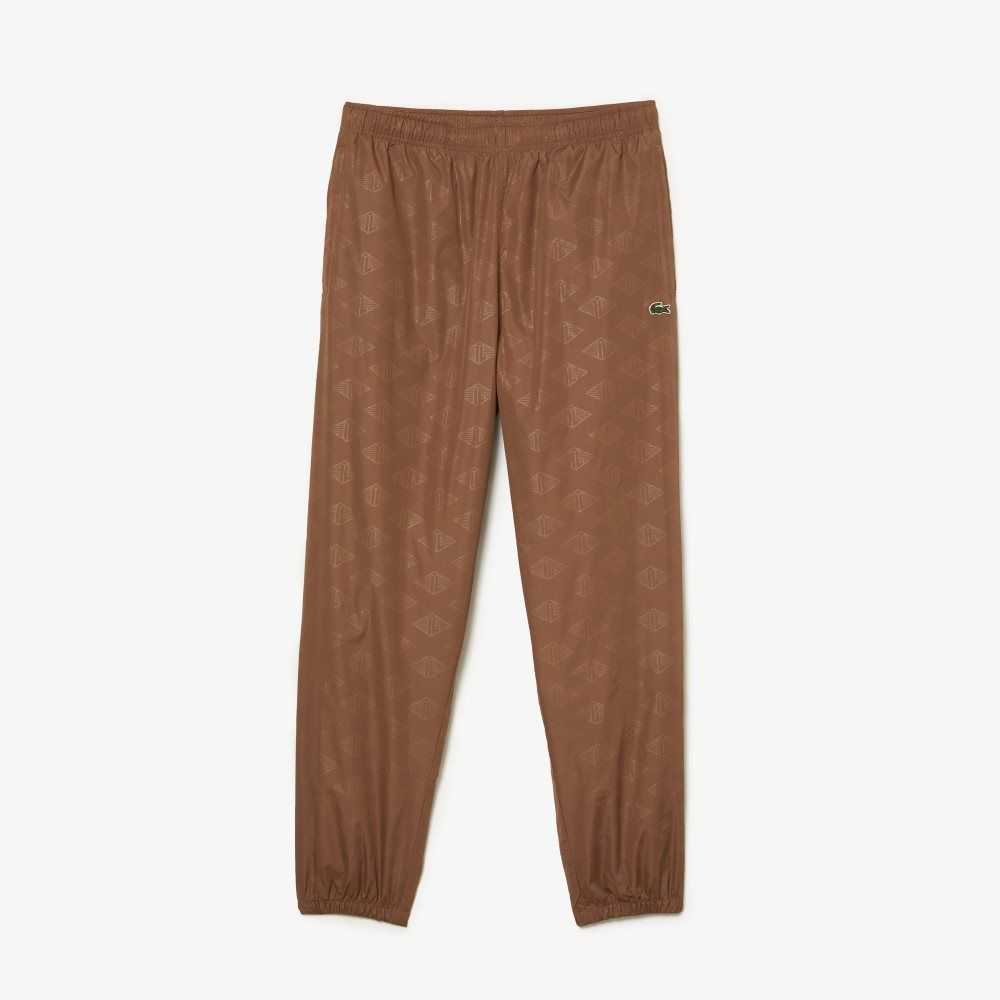 Lacoste Monogram Print Track Pants Light Brown | GYZ-763845