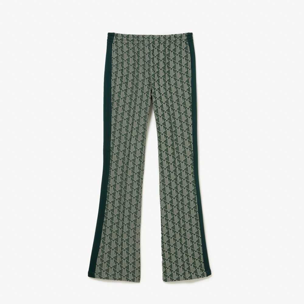 Lacoste Monogram Print Trackpants Green / Beige | MVE-479158