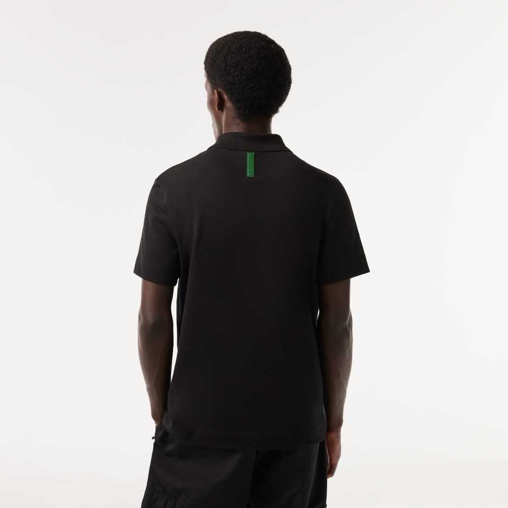 Lacoste Movement Ultra Light Pique Polo Black | YLC-932570