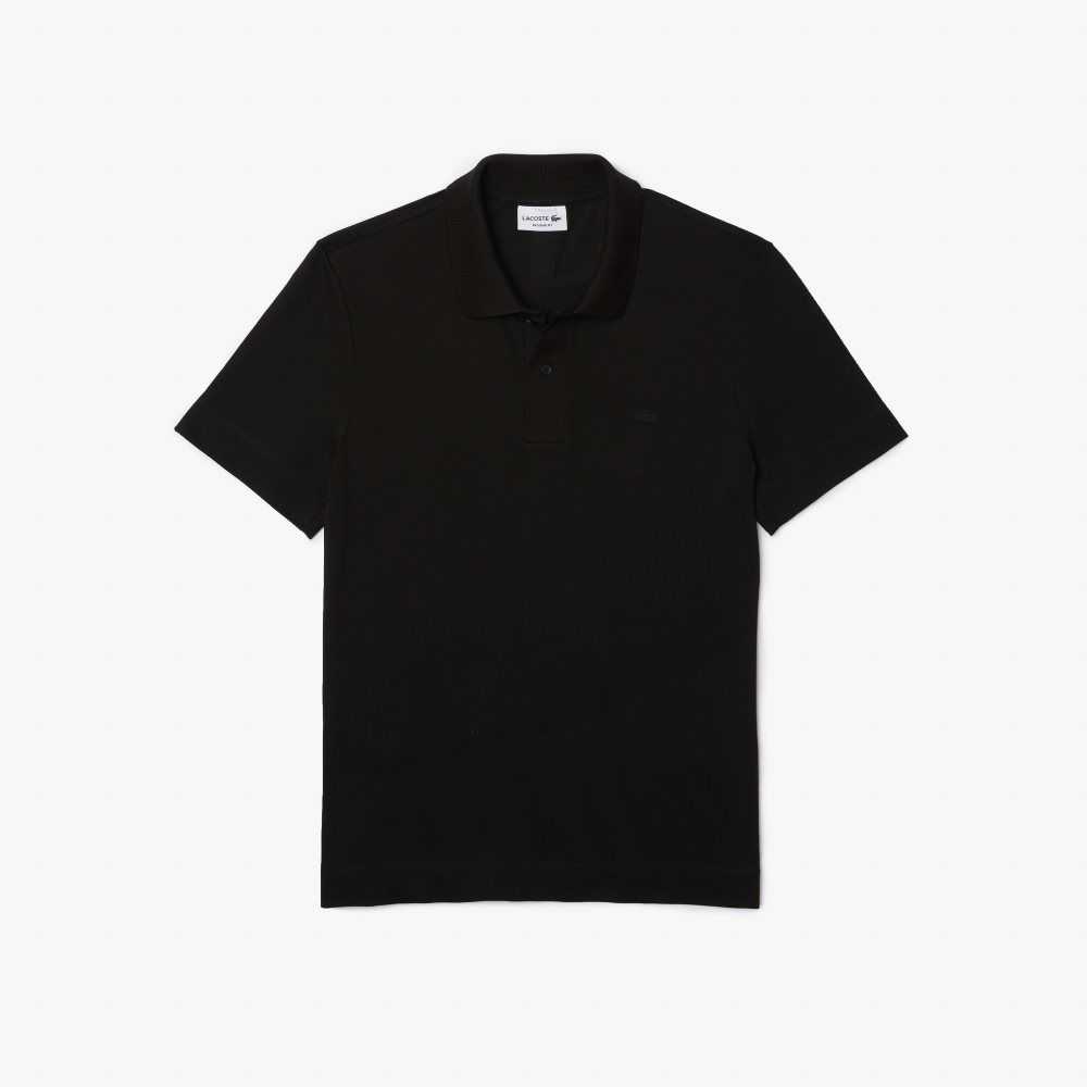 Lacoste Movement Ultra Light Pique Polo Black | YLC-932570