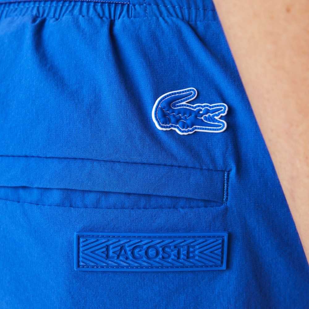 Lacoste Nautical Print Swim Shorts Blue / White | AHW-549127