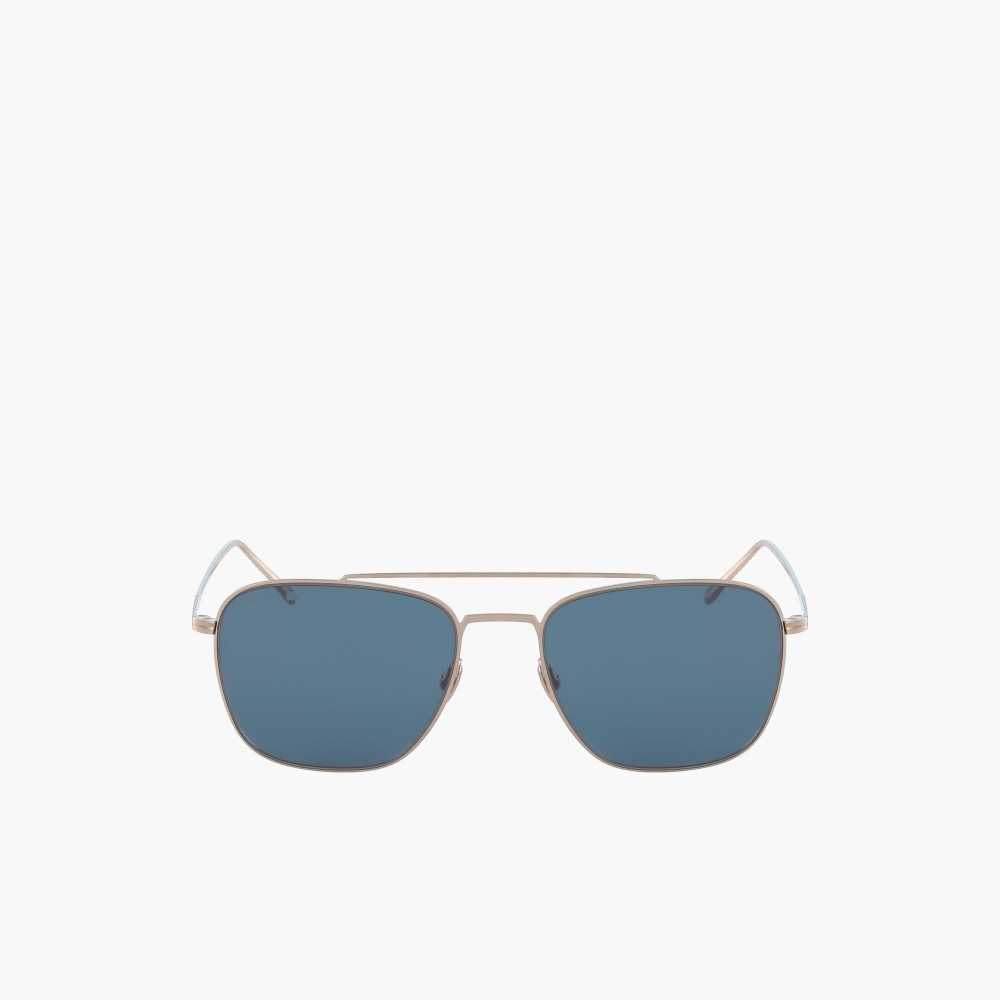 Lacoste Navigator Sunglasses Gold | AQR-250431