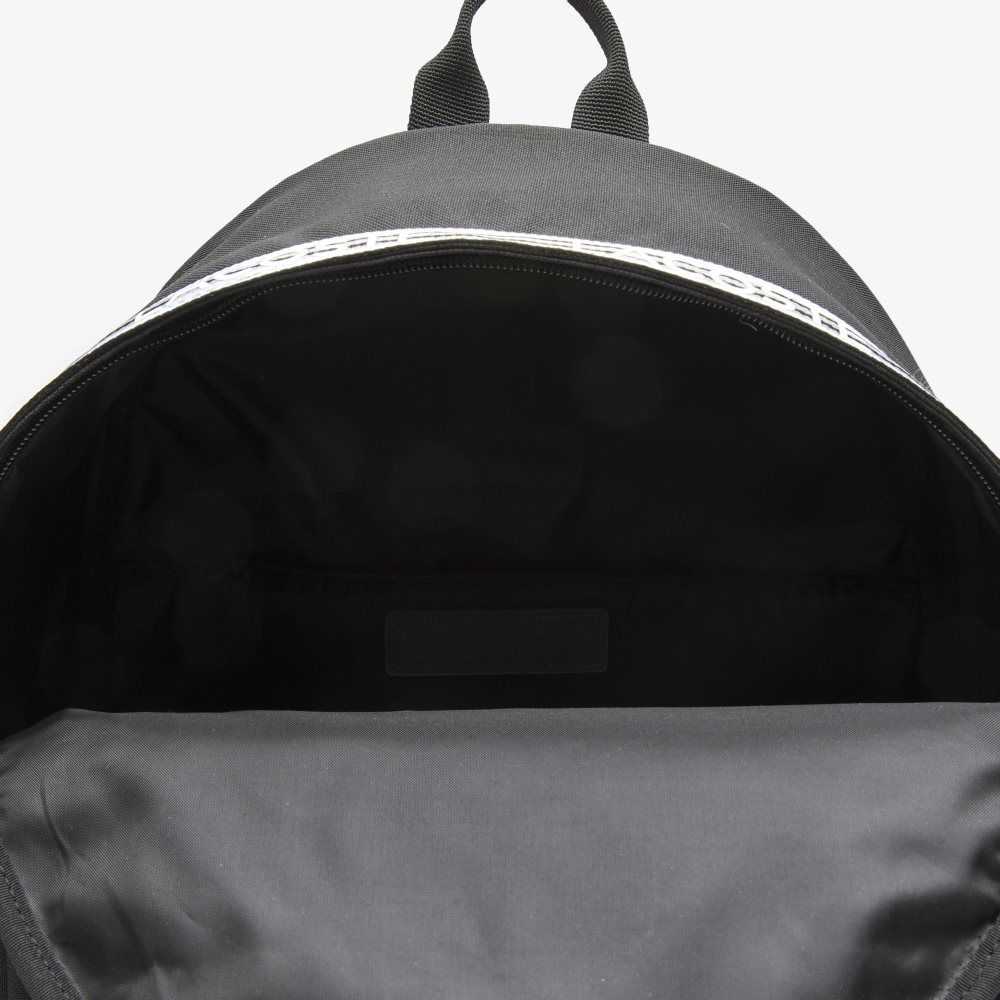 Lacoste Neocroc Backpack with Zipped Logo Straps Noir Blanc | UDW-371624